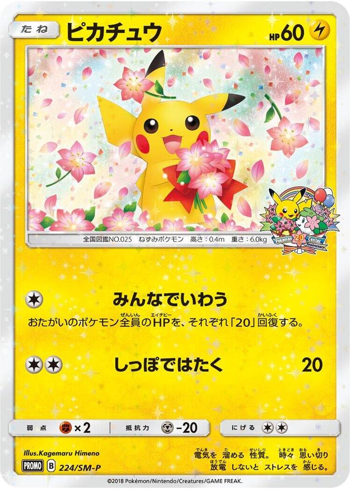 Pikachu 224/SM-P card from SM-P: Sun & Moon Promos