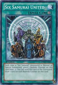 Six Samurai United SDWA-EN028 card from Structure Deck: Samurai Warlords