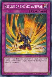 Return of the Six Samurai SDWA-EN034 card from Structure Deck: Samurai Warlords