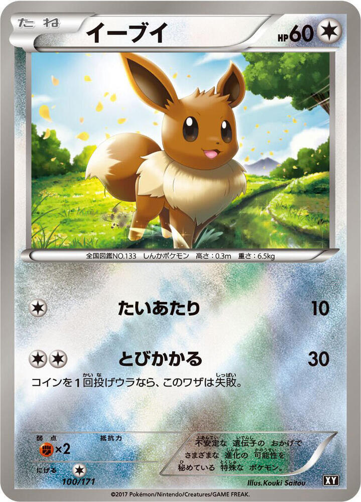 Eevee 100/171 card from SM: The Best of XY
