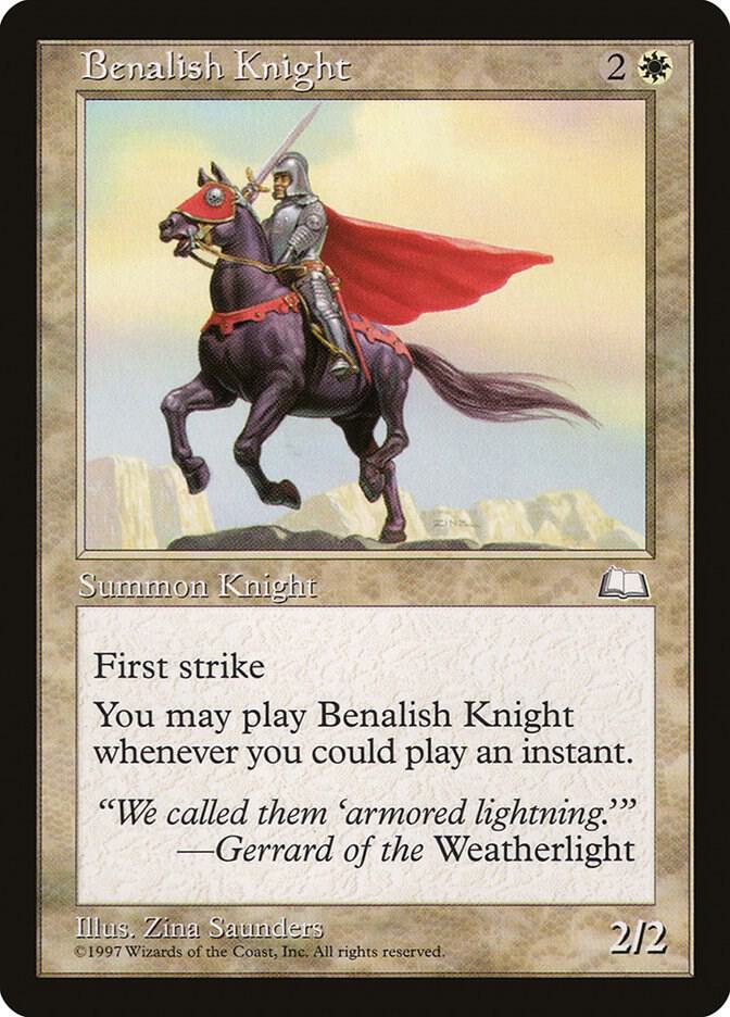 Benalish Knight card from Weatherlight