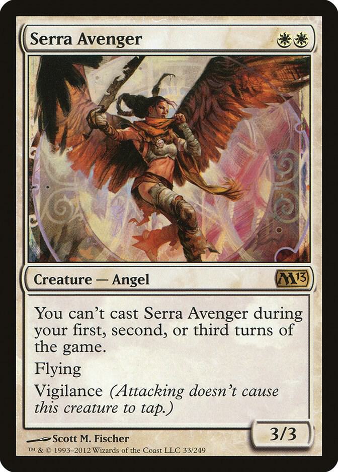 Serra Avenger 33 card from Magic 2013 (M13)
