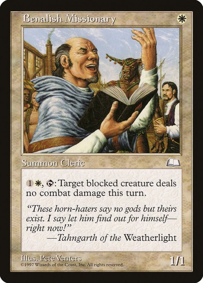 Benalish Missionary card from Weatherlight