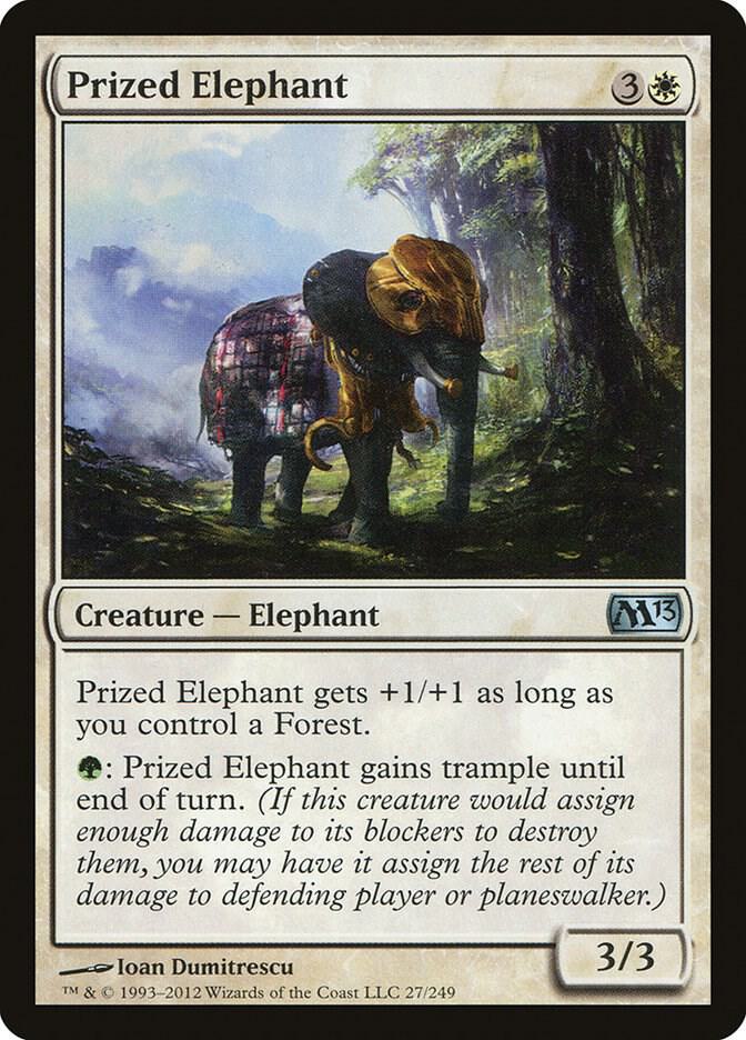 Prized Elephant 27 card from Magic 2013 (M13)