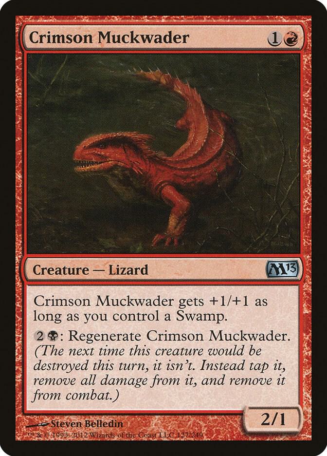 Crimson Muckwader 127 card from Magic 2013 (M13)
