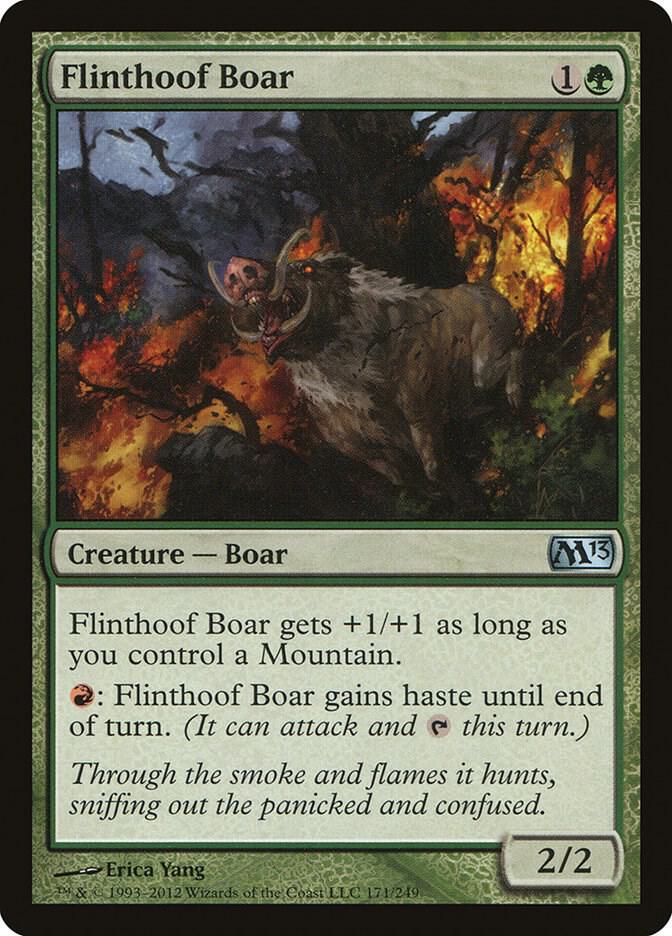Flinthoof Boar 171 card from Magic 2013 (M13)