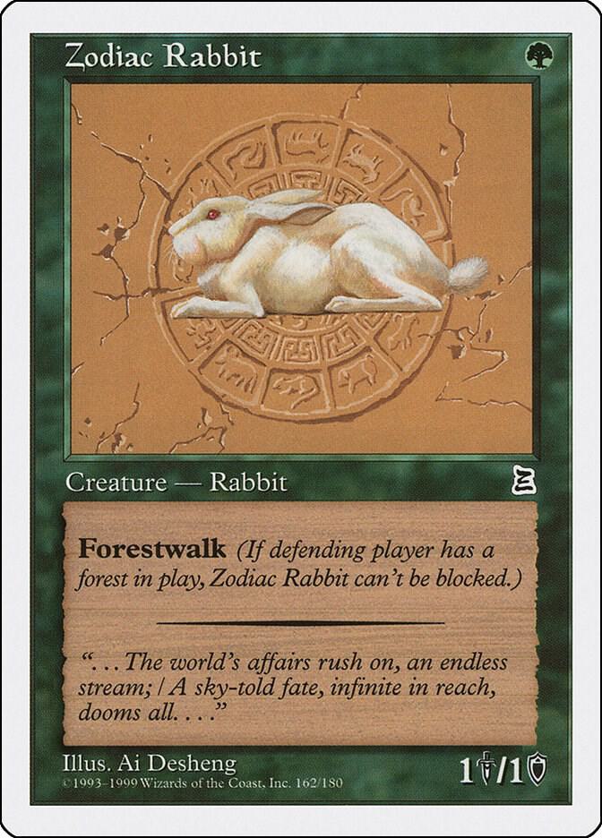Zodiac Rabbit 162 card from Portal Three Kingdoms