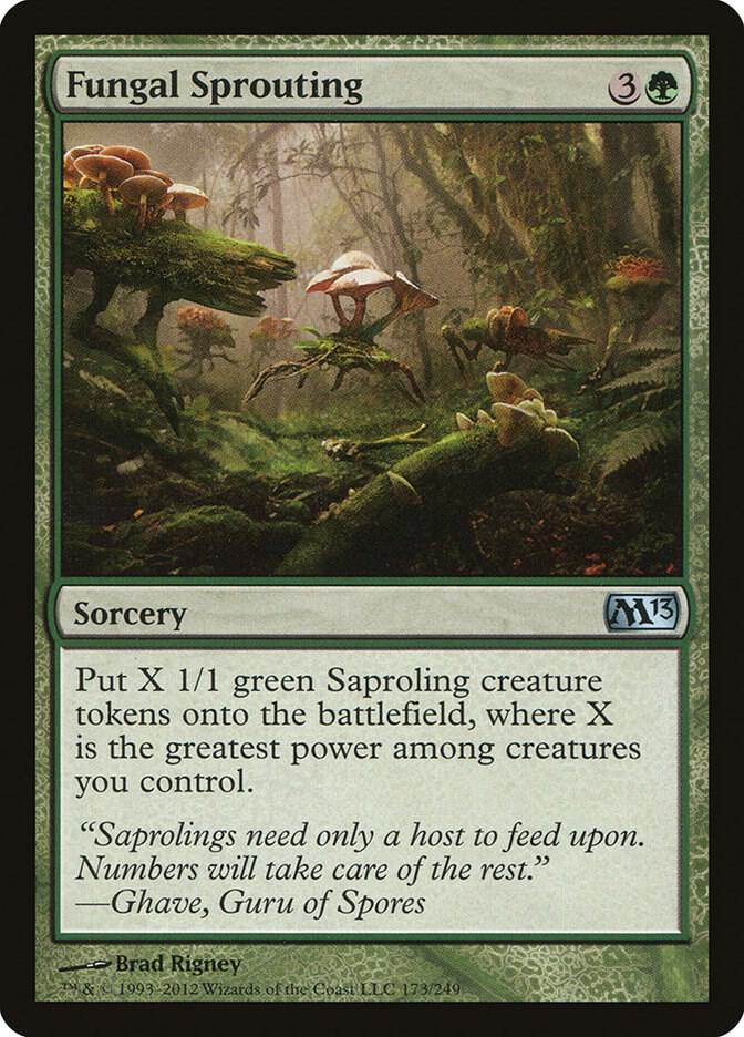 Fungal Sprouting 173 card from Magic 2013 (M13)