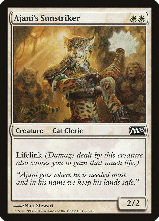 Ajani's Sunstriker 2 card from Magic 2013 (M13)