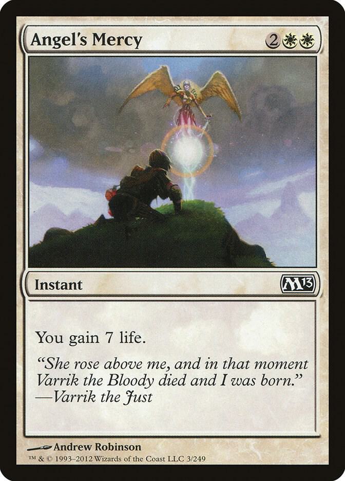 Angel's Mercy 3 card from Magic 2013 (M13)