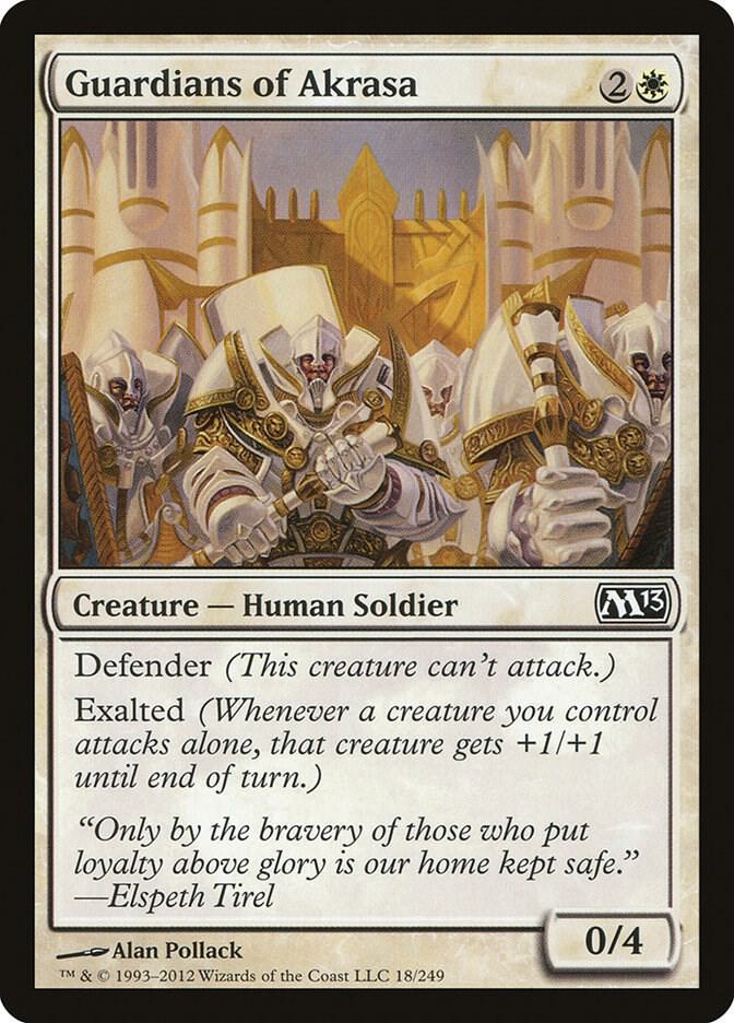 Guardians of Akrasa 18 card from Magic 2013 (M13)