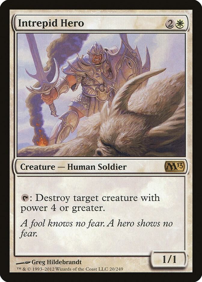 Intrepid Hero 20 card from Magic 2013 (M13)