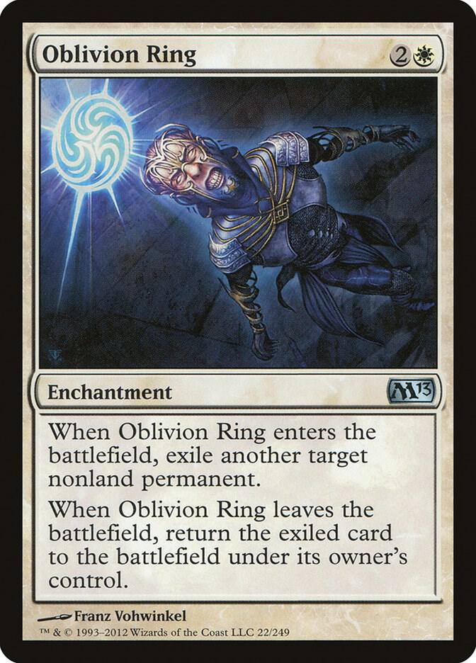 Oblivion Ring 22 card from Magic 2013 (M13)
