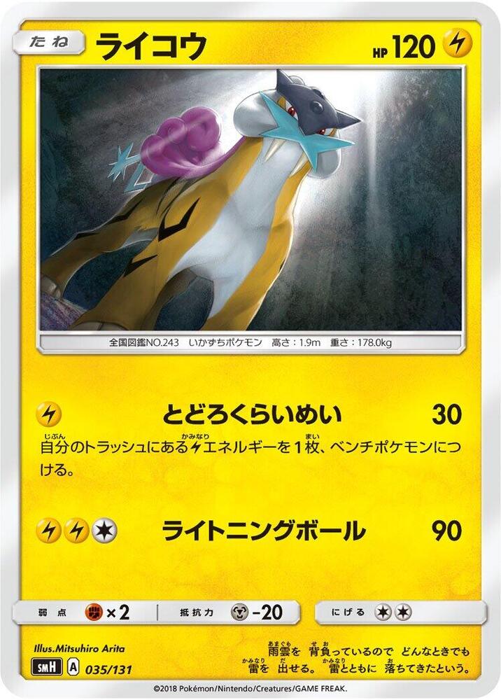 Raikou 035/131 card from smH: GX Starter Decks
