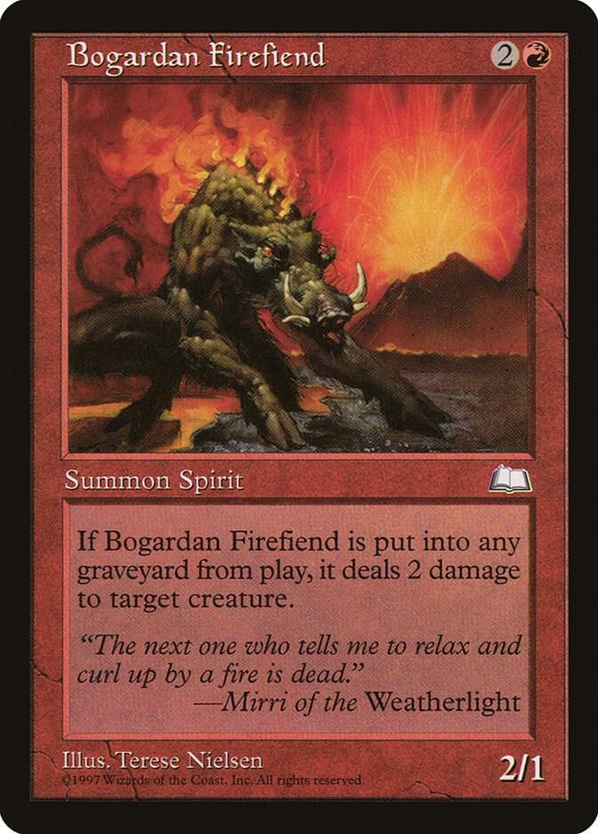 Bogardan Firefiend card from Weatherlight