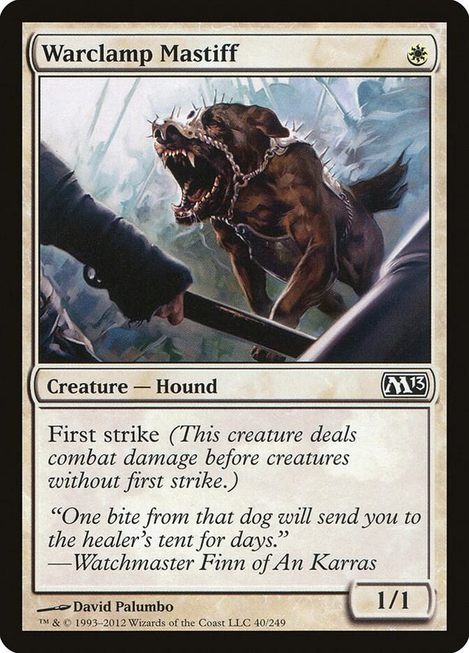 Warclamp Mastiff 40 card from Magic 2013 (M13)