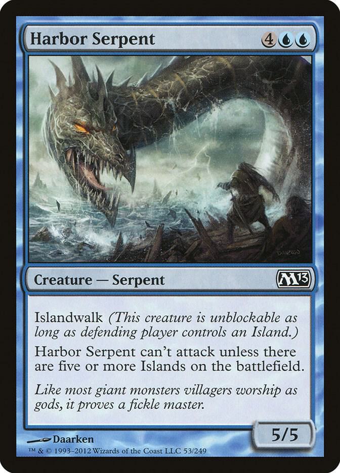 Harbor Serpent 53 card from Magic 2013 (M13)