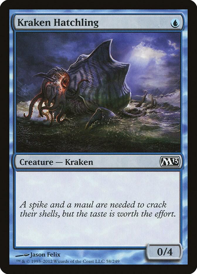 Kraken Hatchling 58 card from Magic 2013 (M13)