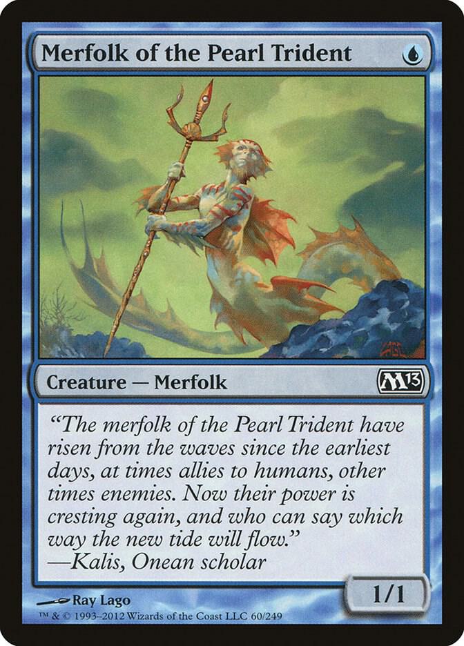Merfolk of the Pearl Trident 60 card from Magic 2013 (M13)