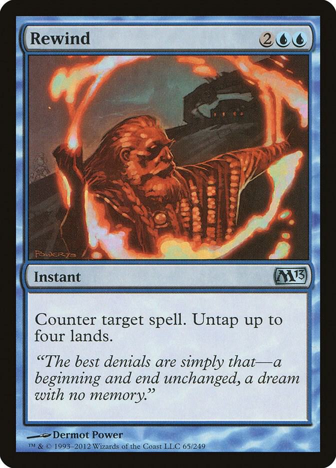 Rewind 65 card from Magic 2013 (M13)