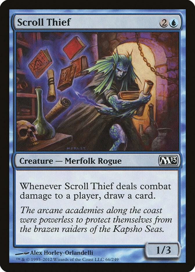 Scroll Thief 66 card from Magic 2013 (M13)