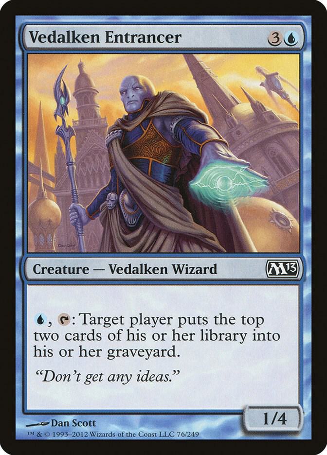 Vedalken Entrancer 76 card from Magic 2013 (M13)