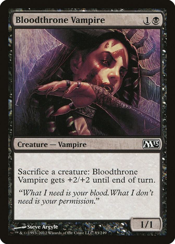 Bloodthrone Vampire 83 card from Magic 2013 (M13)