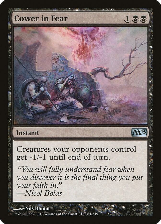 Cower in Fear 84 card from Magic 2013 (M13)