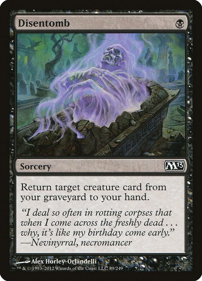Disentomb 89 card from Magic 2013 (M13)