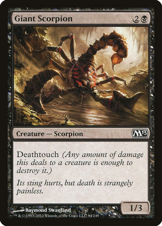 Giant Scorpion 94 card from Magic 2013 (M13)