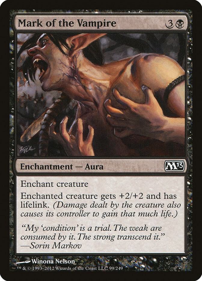 Mark of the Vampire 99 card from Magic 2013 (M13)