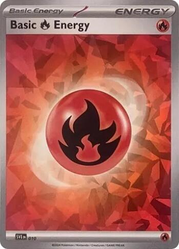 Basic Fire Energy (Cracked Ice Holo) 010 card from SV07: Stellar Crown