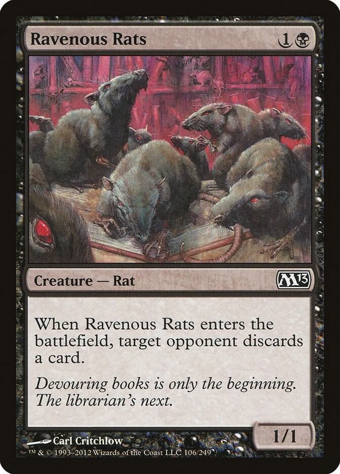 Ravenous Rats 106 card from Magic 2013 (M13)