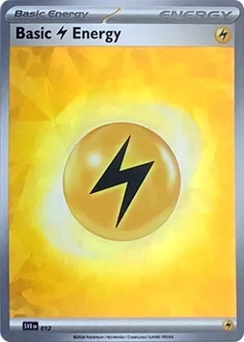Basic Lightning Energy (Cracked Ice Holo) 012 card from SV07: Stellar Crown