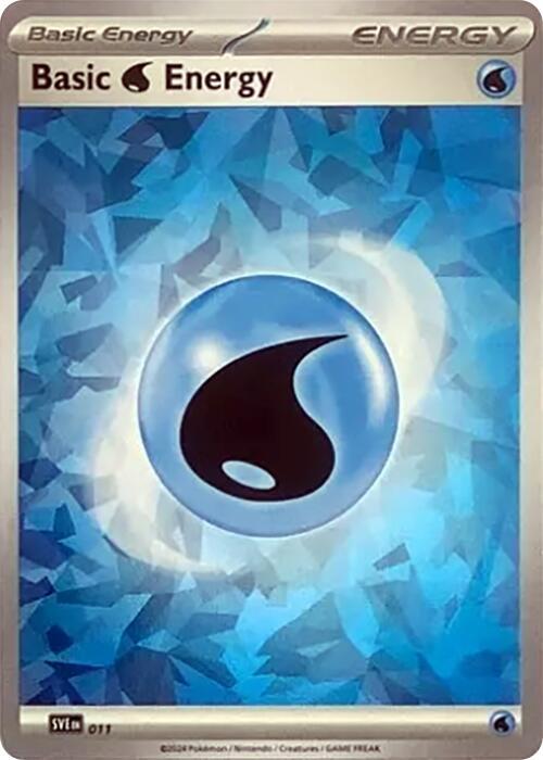 Basic Water Energy (Cracked Ice Holo) 011 card from SV07: Stellar Crown