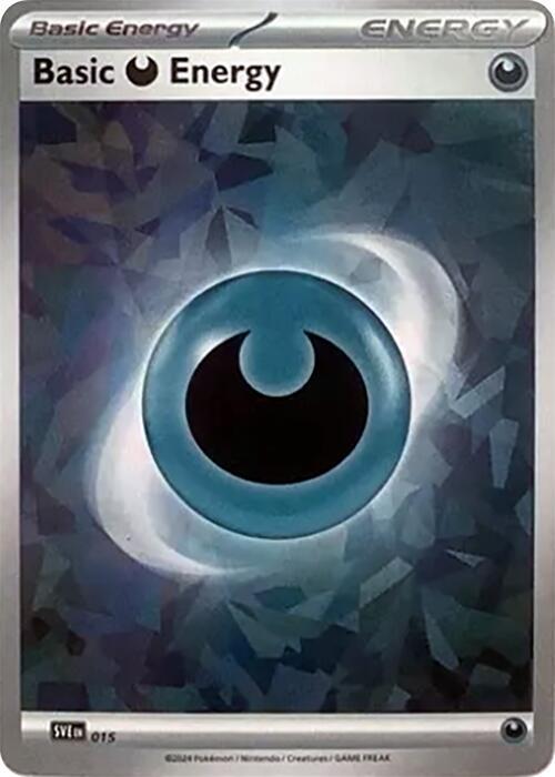 Basic Darkness Energy (Cracked Ice Holo) 015 card from SV07: Stellar Crown