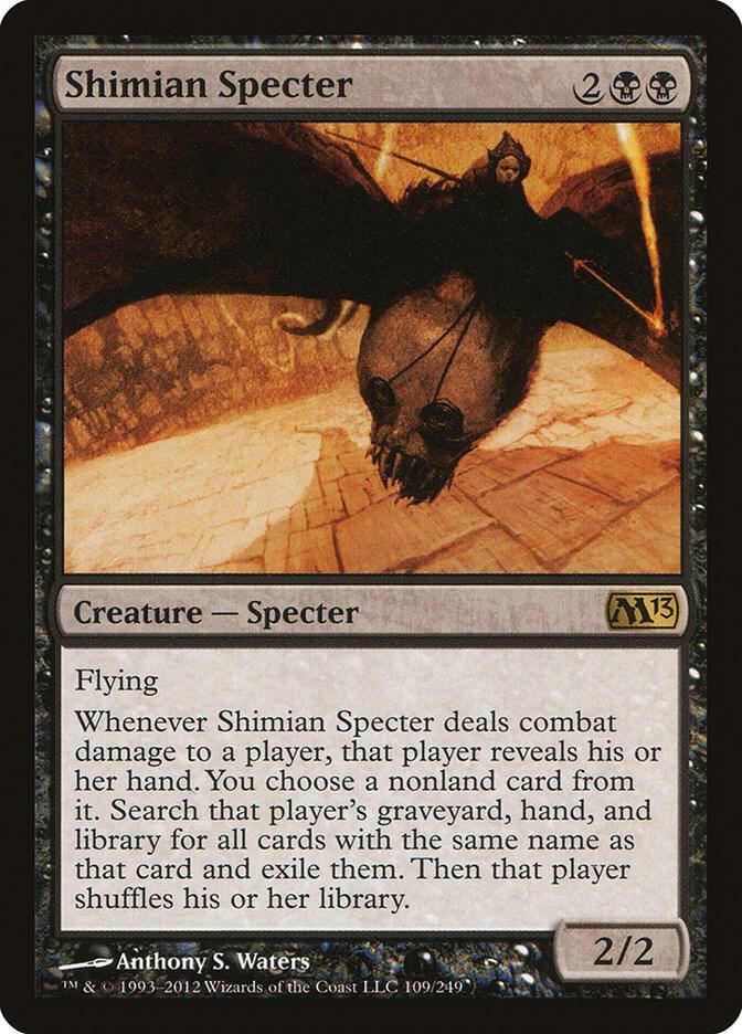 Shimian Specter 109 card from Magic 2013 (M13)