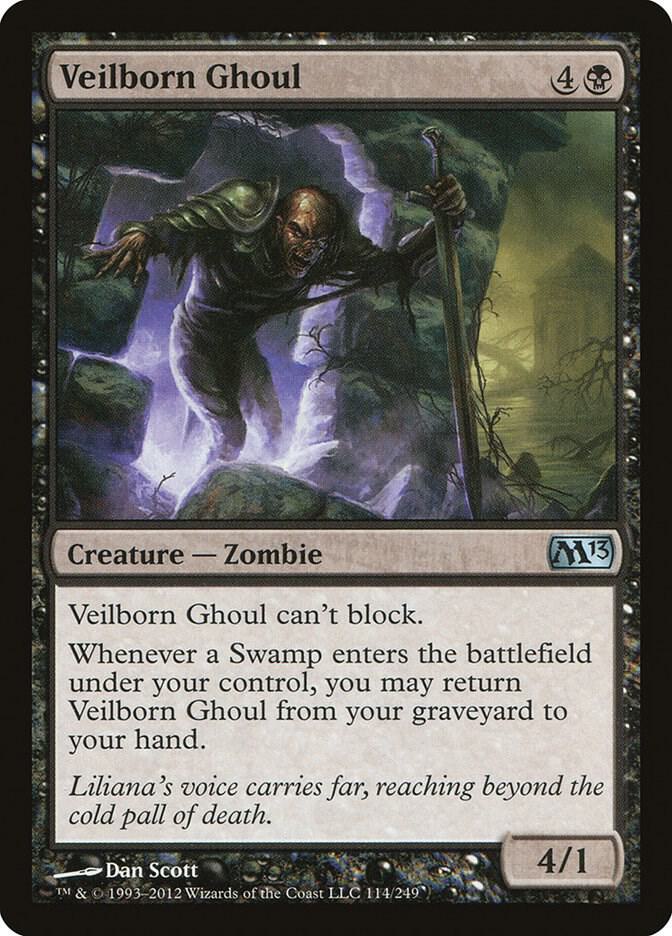 Veilborn Ghoul 114 card from Magic 2013 (M13)