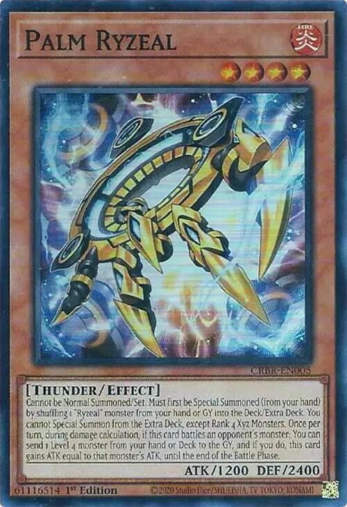 Palm Ryzeal (SR) CRBR-EN005 card from Crossover Breakers