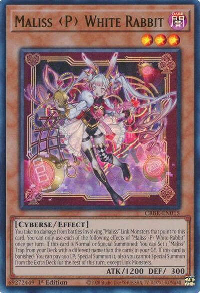 Maliss P White Rabbit CRBR-EN015 card from Crossover Breakers