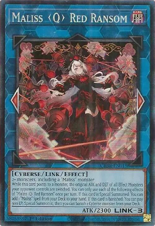 Maliss Q Red Ransom (CR) CRBR-EN018 card from Crossover Breakers