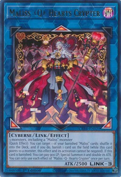 Maliss Q Hearts Crypter CRBR-EN020 card from Crossover Breakers