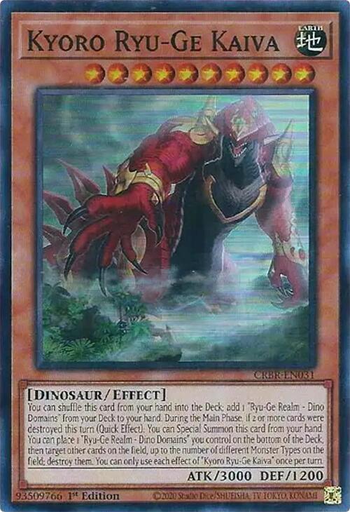 Kyoro Ryu-Ge Kaiva CRBR-EN031 card from Crossover Breakers