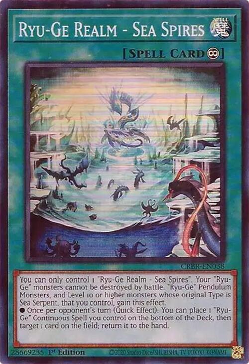 Ryu-Ge Realm - Sea Spires (SR) CRBR-EN038 card from Crossover Breakers