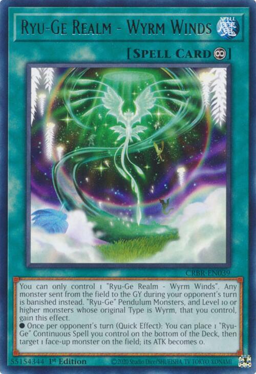 Ryu-Ge Realm - Wyrm Winds CRBR-EN039 card from Crossover Breakers