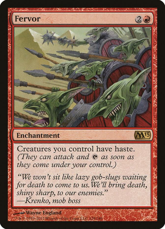 Fervor 129 card from Magic 2013 (M13)