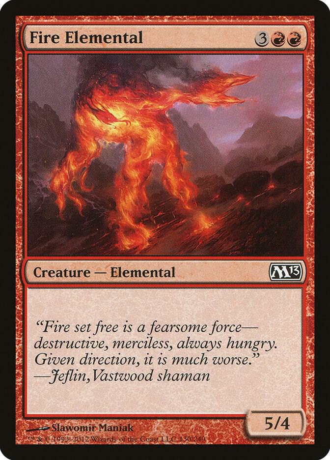 Fire Elemental 130 card from Magic 2013 (M13)