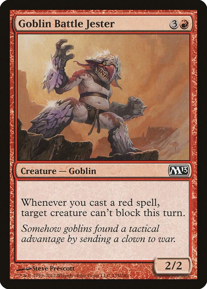 Goblin Battle Jester 135 card from Magic 2013 (M13)