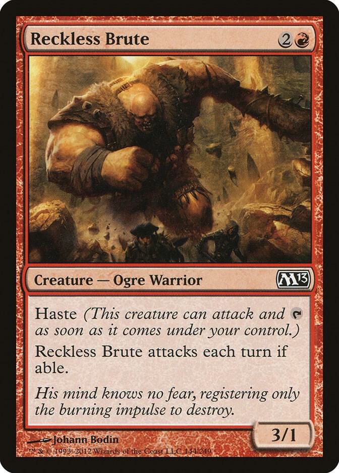 Reckless Brute 144 card from Magic 2013 (M13)