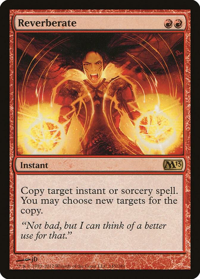 Reverberate 145 card from Magic 2013 (M13)